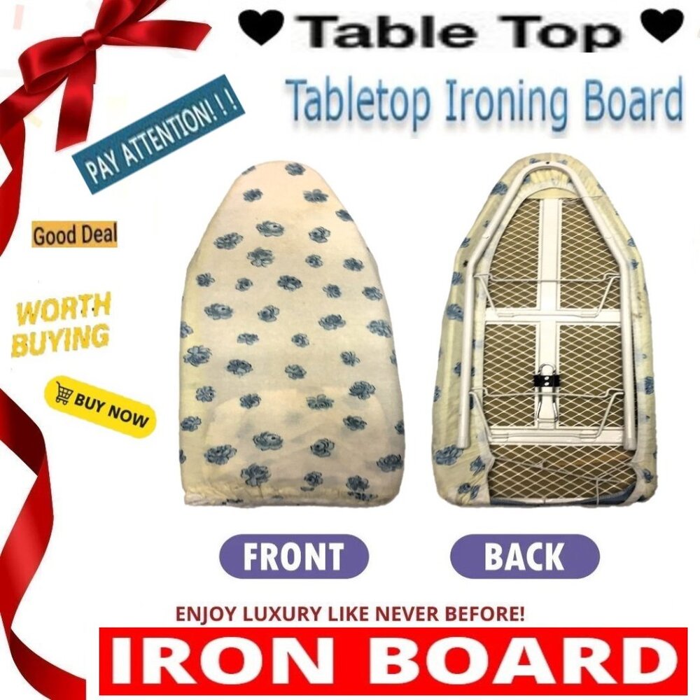 🛑 IRONING BOARD Tabletop ➕ IRON TABLE Portable 🆒 STAND Lightweight 💸 BUY NOW❗